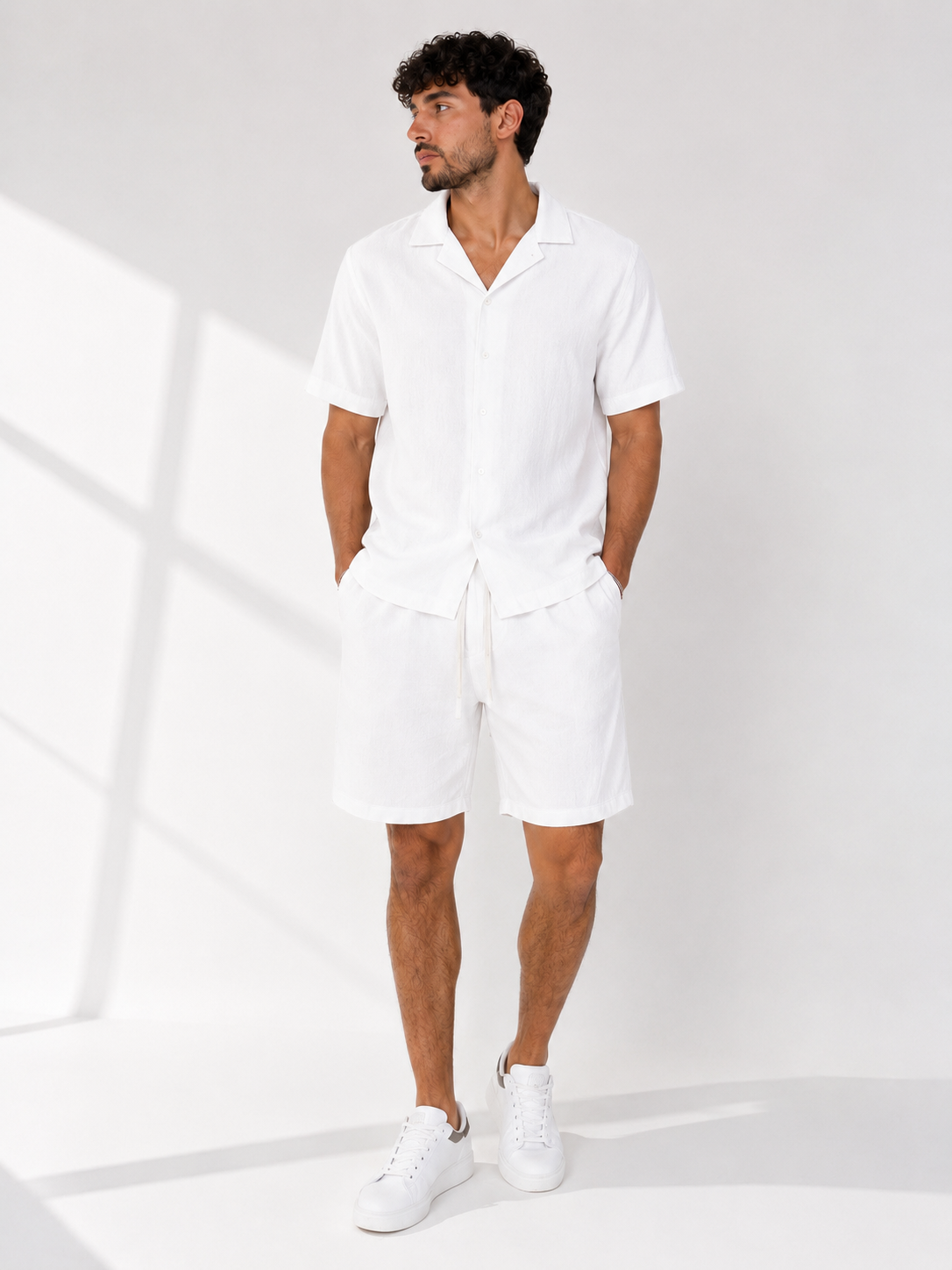 Ensemble Blanc — Chemise + Short