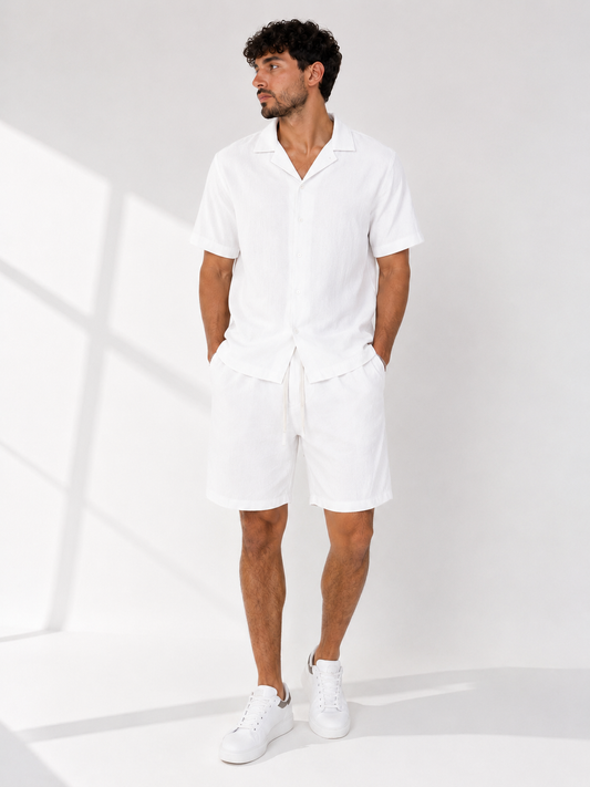 Ensemble Blanc — Chemise + Short