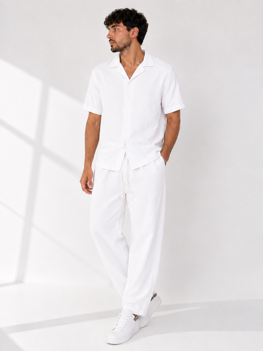 Ensemble Blanc — Chemise + Pantalon